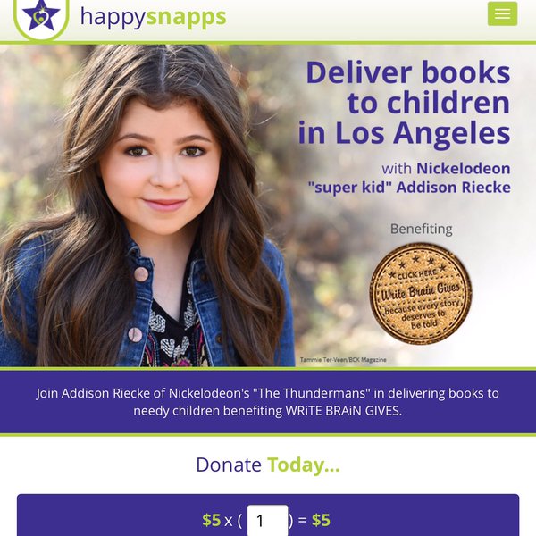 Article: Join Addison Riecke And Help Deliver Books To Underprivileged Kids! Find Out More Info Here!